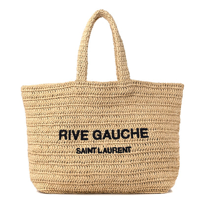 Saint Laurent Raffia Rive Gauche Tote Natural 1 of 8