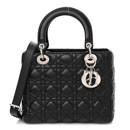 Christian Dior Lambskin Cannage Medium Lady Dior Black 1 of 10