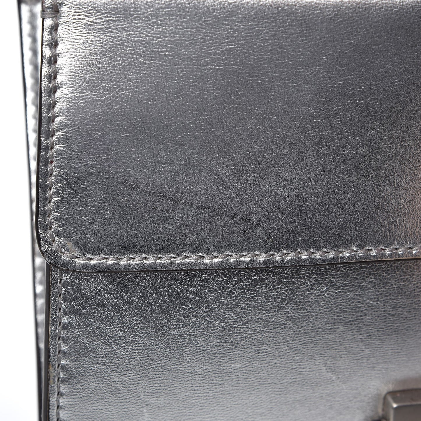 Metallic Calfskin Crystal Mini Dionysus Shoulder Bag Silver
