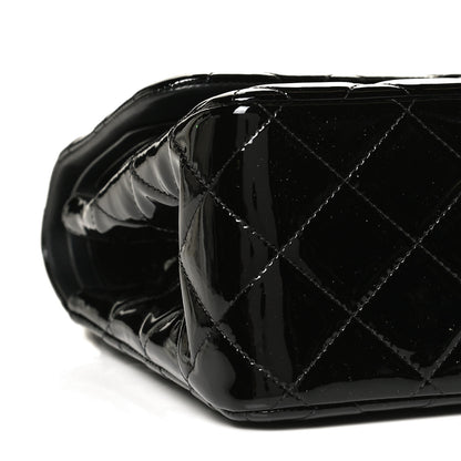 Chanel Patent Quilted Jumbo Double Flap Black 9 of 10