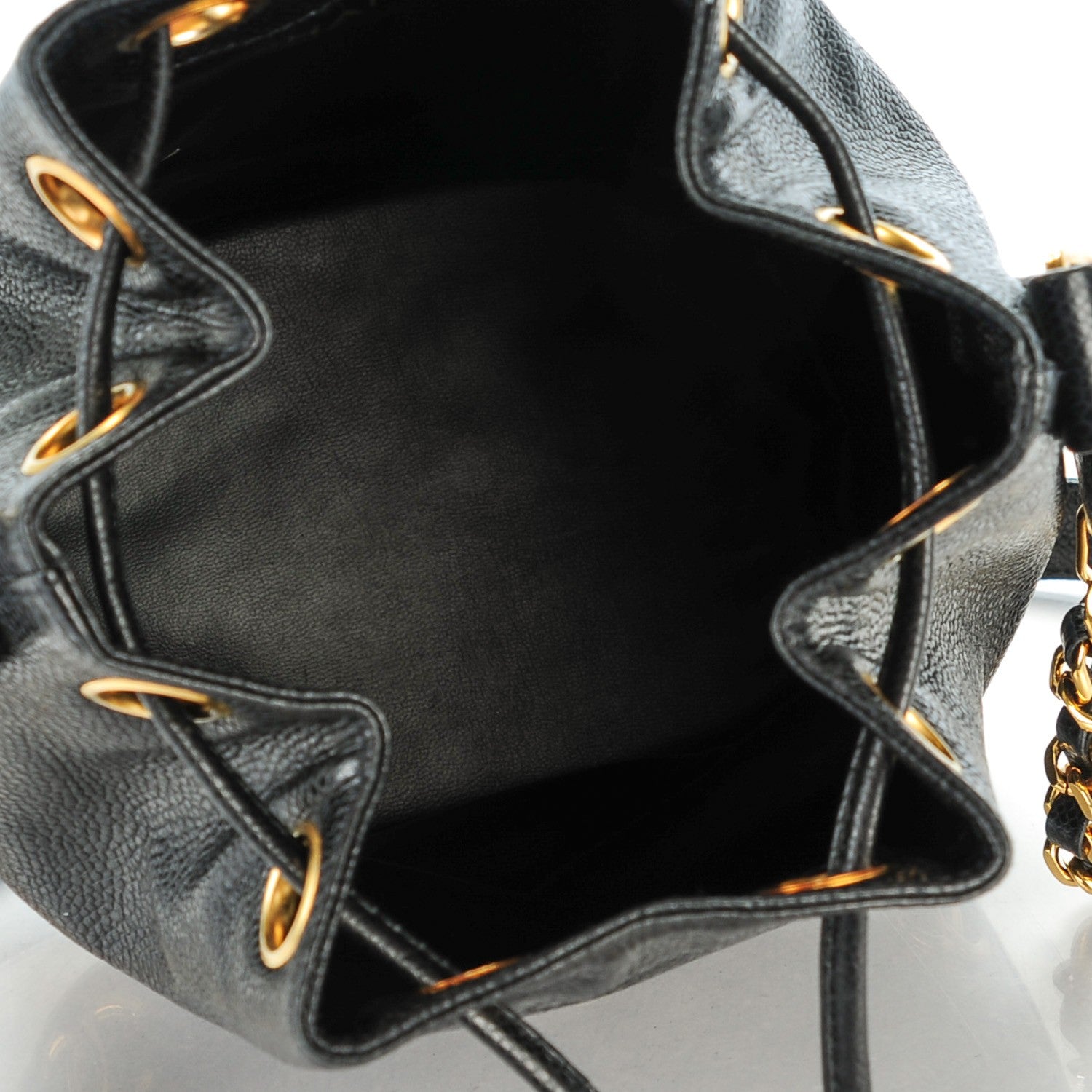Chanel Caviar CC Drawstring Shoulder Bag Black 5 of 8