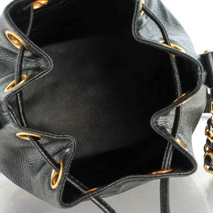 Chanel Caviar CC Drawstring Shoulder Bag Black 5 of 8