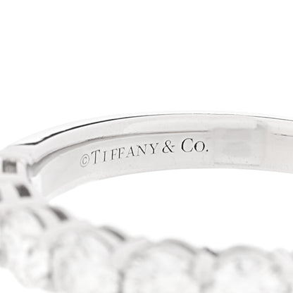 Tiffany Platinum Diamond 3.5mm Embrace Half Circle Band Ring 52 6 4 of 5
