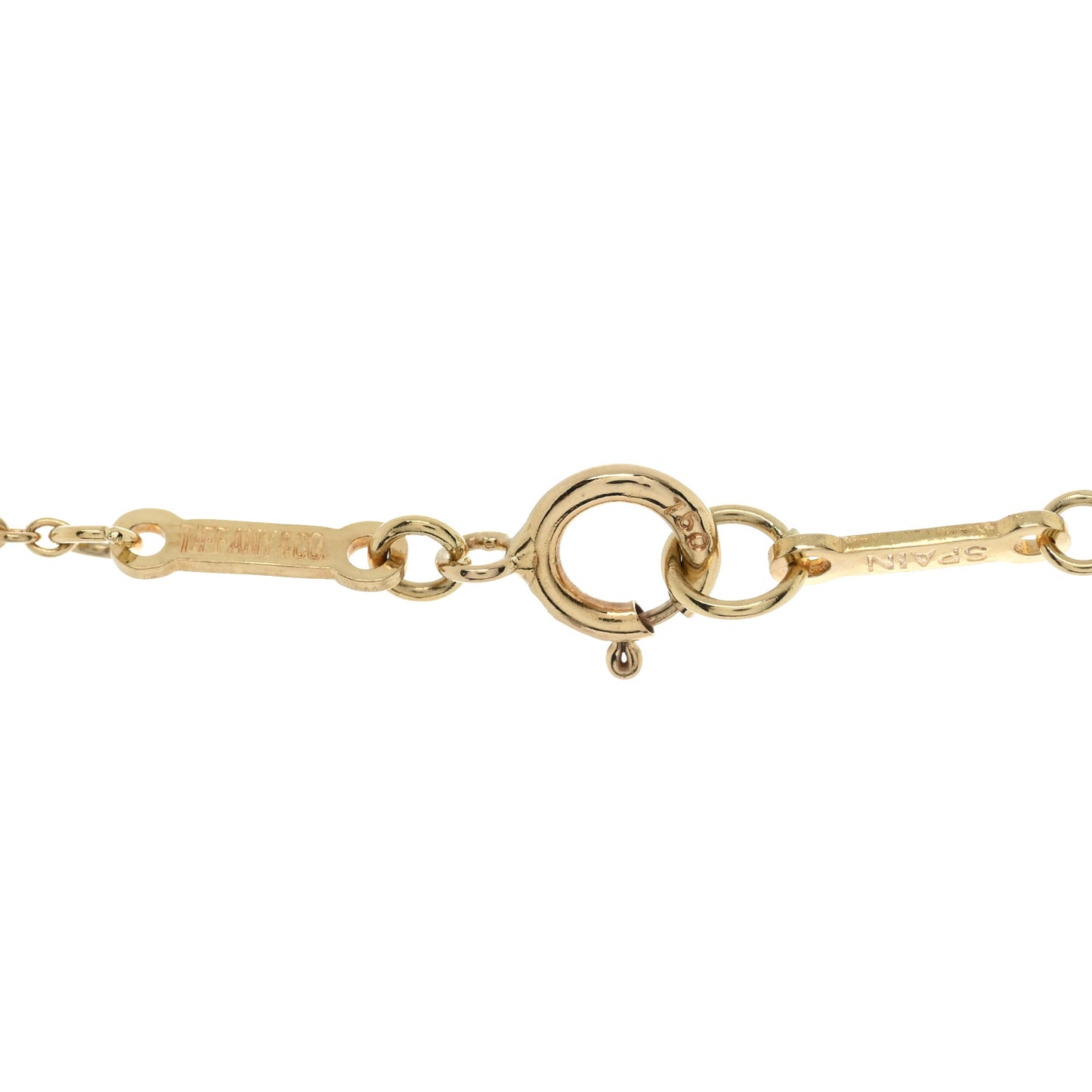 18K Yellow Gold 16mm Elsa Peretti Open Heart Pendant Necklace