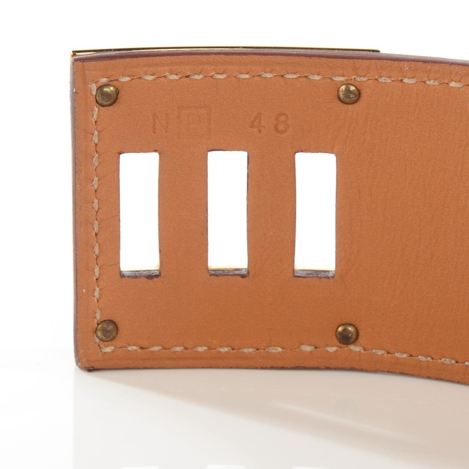 Hermes Chamonix Kelly Dog Bracelet Cuff Orange 6 of 7
