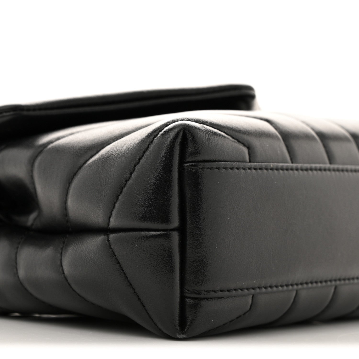 Saint Laurent Calfskin Y Quilted Monogram Toy Loulou Crossbody Bag Black 10 of 13