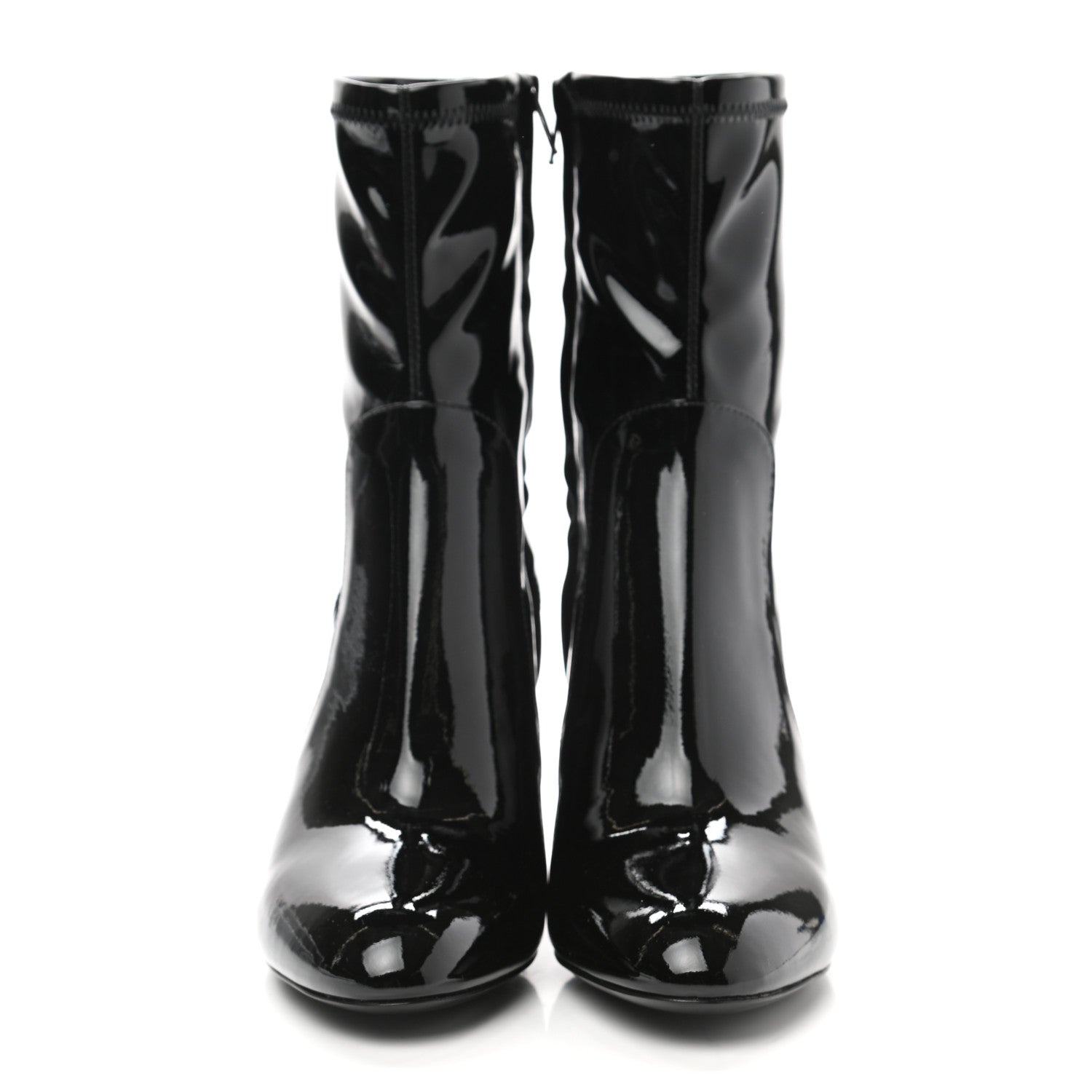 Louis Vuitton Patent Silhouette Ankle Boots 36 Black 2 of 8