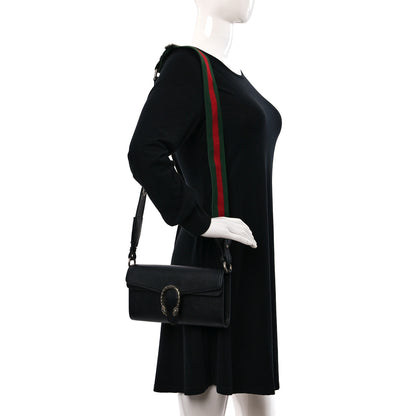 Gucci Dollar Calfskin Web Small Dionysus Crossbody Bag Black 2 of 9