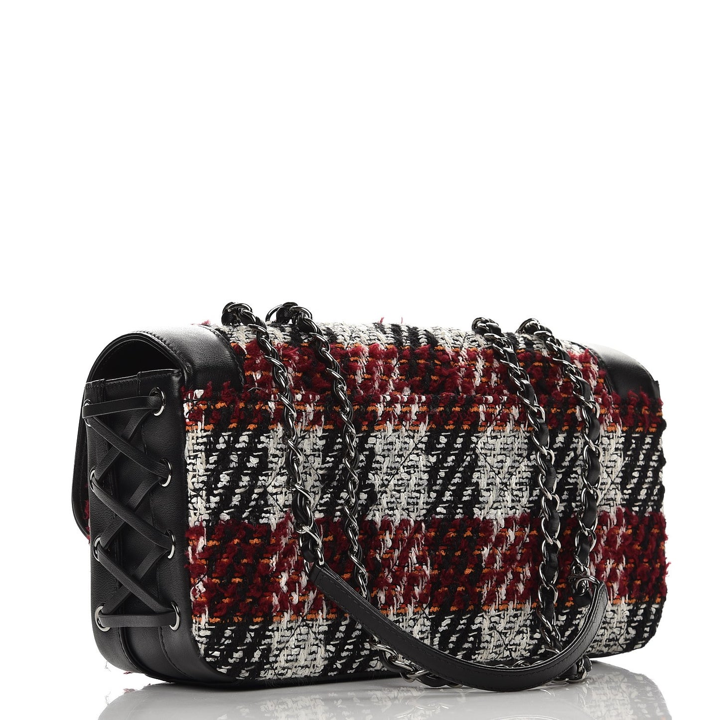 Tweed Quilted Calfskin Coco Corset Flap Multicolor
