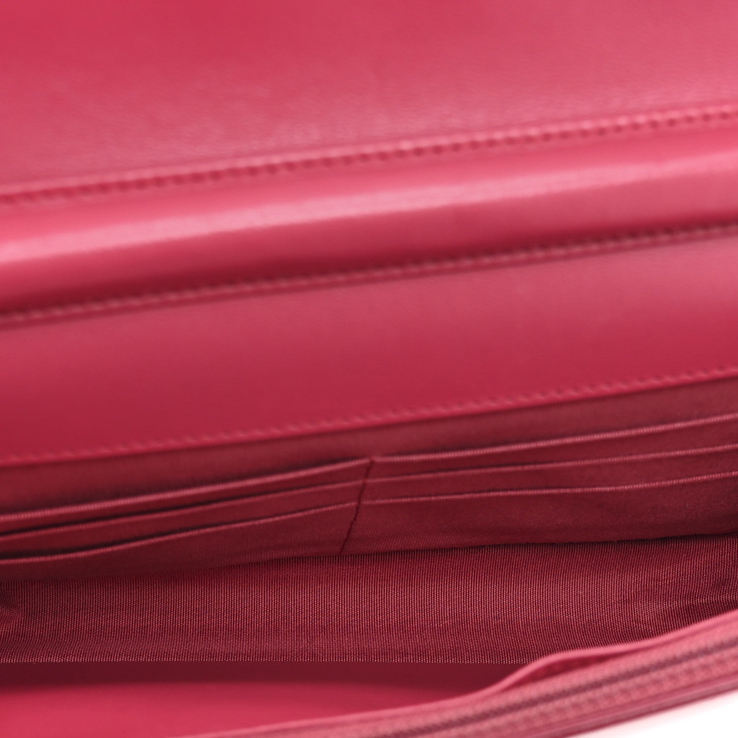 Chanel Lambskin Quilted Boy Wallet On Chain WOC Dark Fuchsia 5 of 11