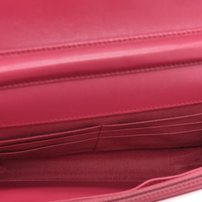Chanel Lambskin Quilted Boy Wallet On Chain WOC Dark Fuchsia 5 of 11