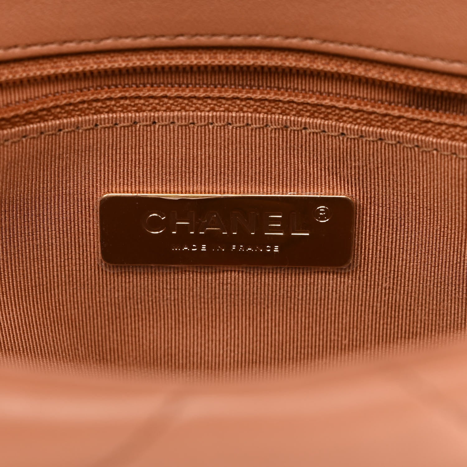 Chanel Lambskin Quilted Medium Chanel 19 Flap Light Brown 6 of 10
