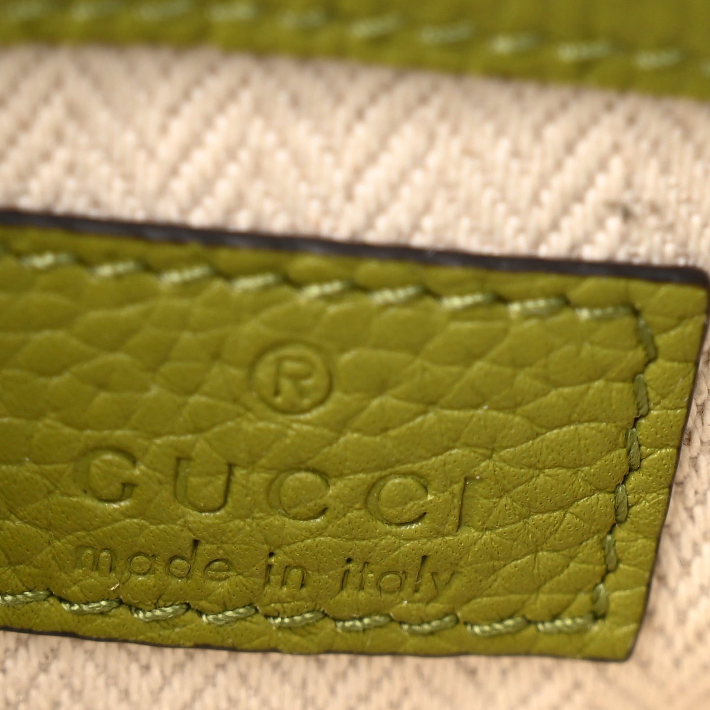 Pebbled Calfskin Mini B Shoulder Bag Olive Green