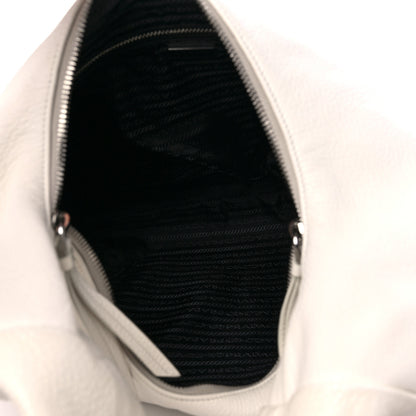 Prada Vitello Daino Hobo White 5 of 11