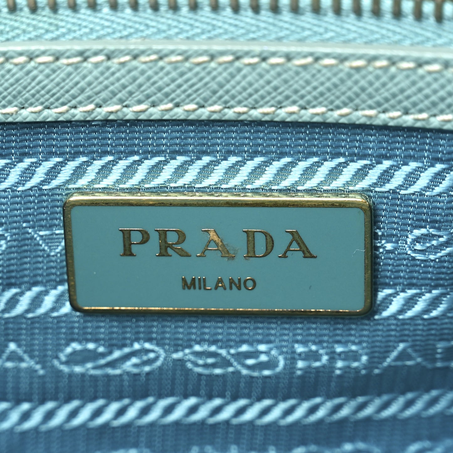 Saffiano Lux Galleria Small Double Zip Tote Turchese
