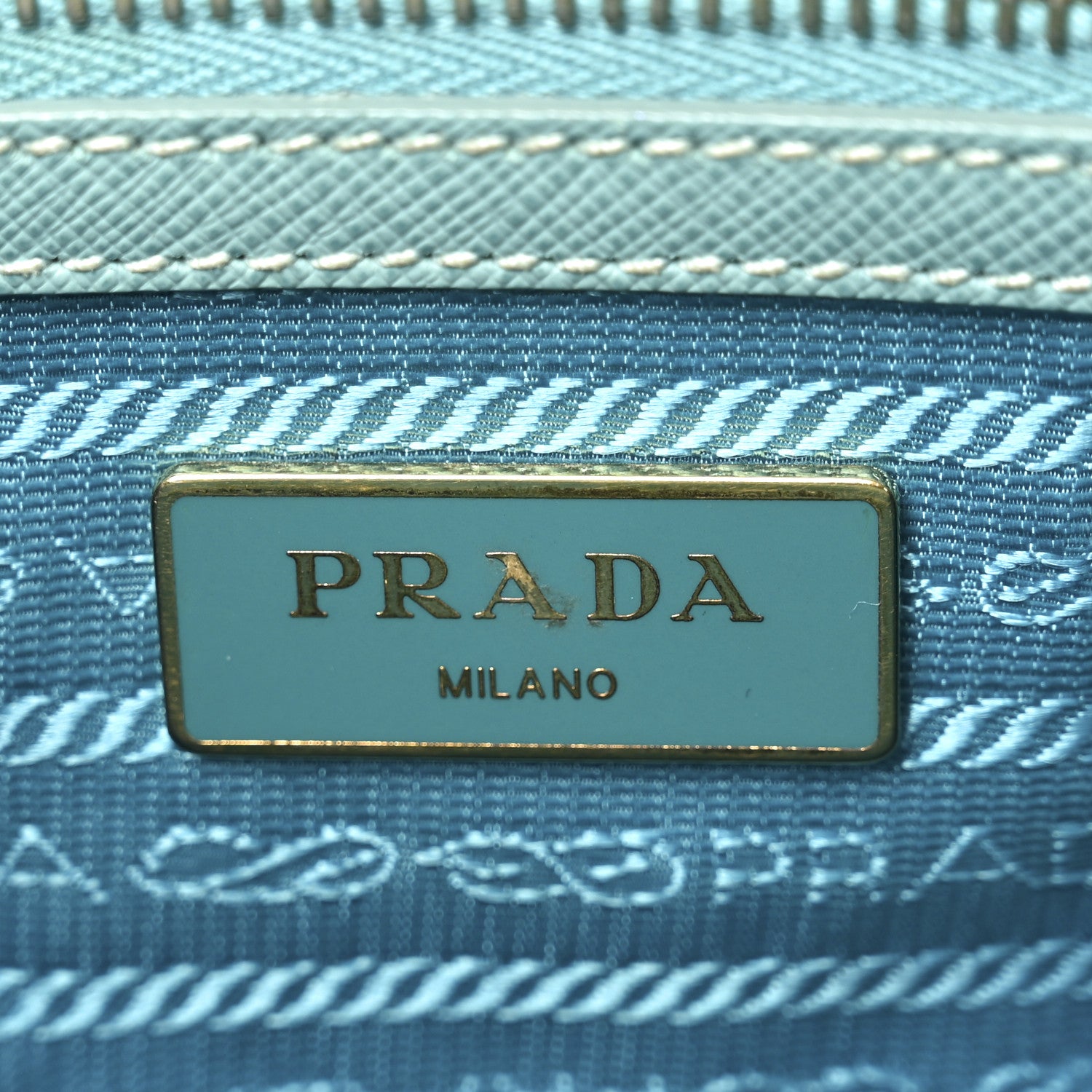 Prada Saffiano Lux Galleria Small Double Zip Tote Turchese 6 of 10