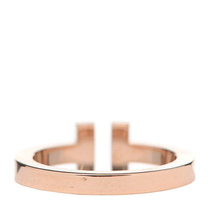 Tiffany 18K Rose Gold T Square Ring 58 8.25 3 of 5