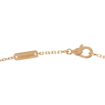 Van Cleef & Arpels 18K Yellow Gold Diamond Vintage Alhambra Pendant Necklace 5 of 6