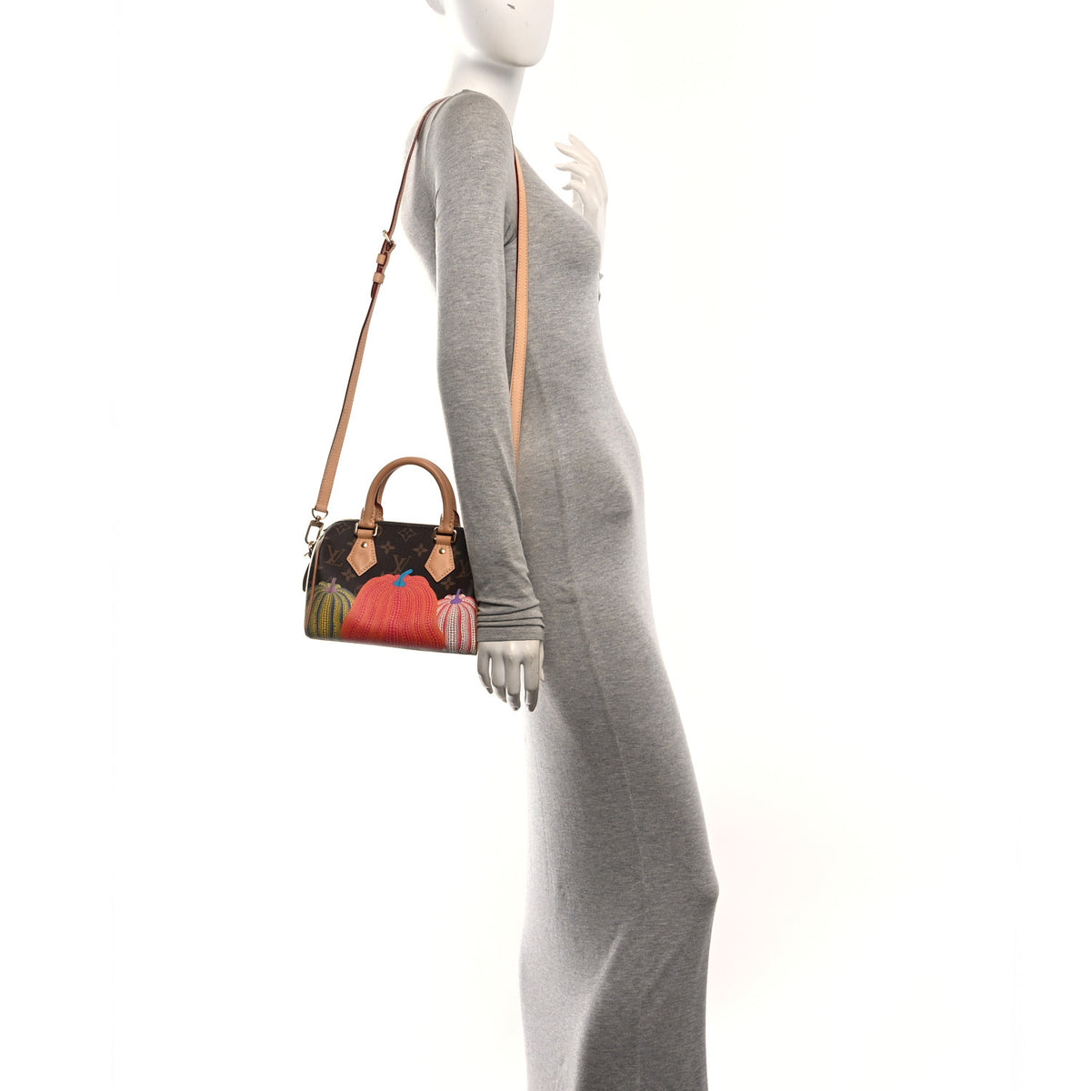 LV X YK Monogram Pumpkins Speedy Bandouliere 20