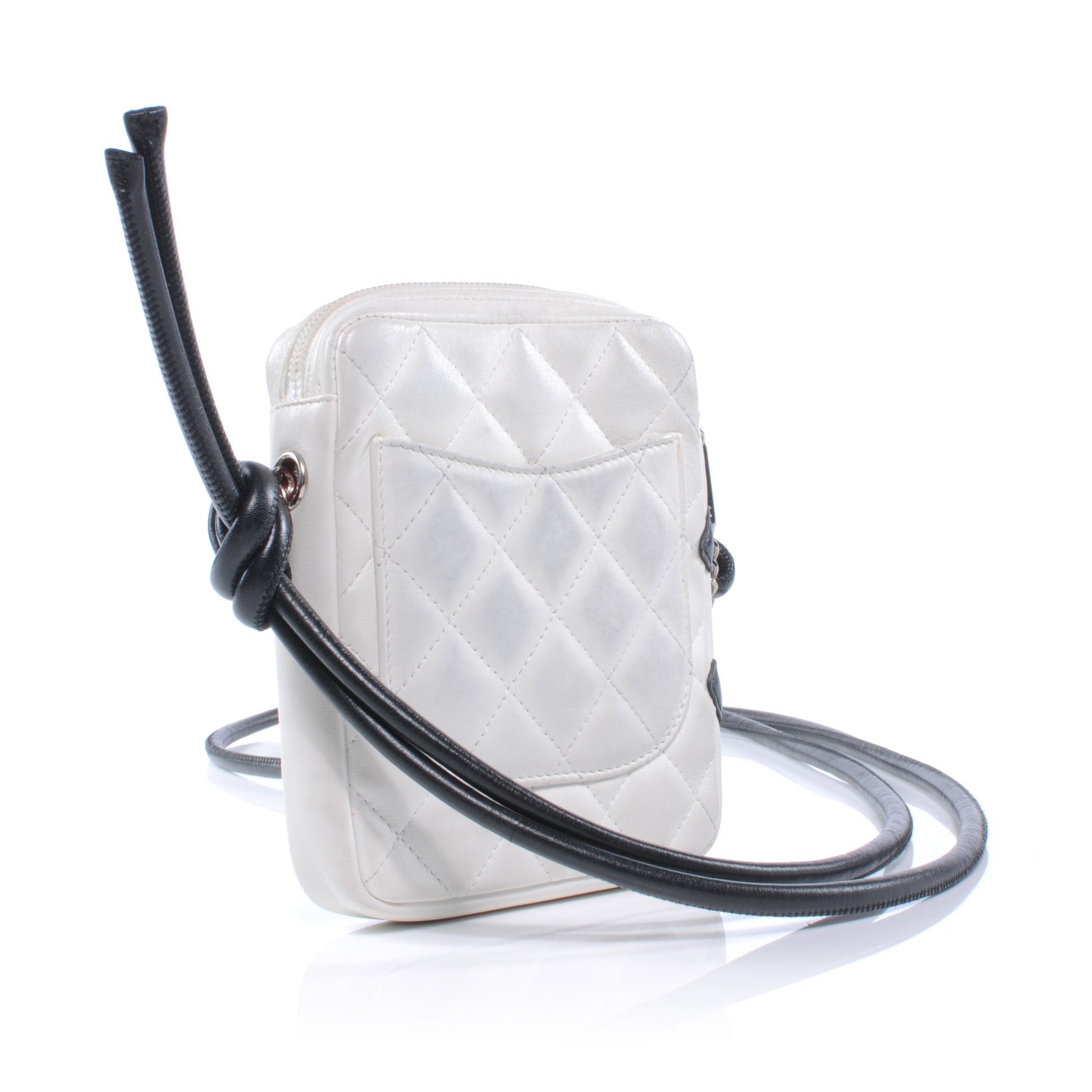 Chanel Calfskin Quilted Cambon Small Messenger White Black 3 of 8