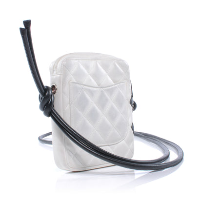 Chanel Calfskin Quilted Cambon Small Messenger White Black 3 of 8