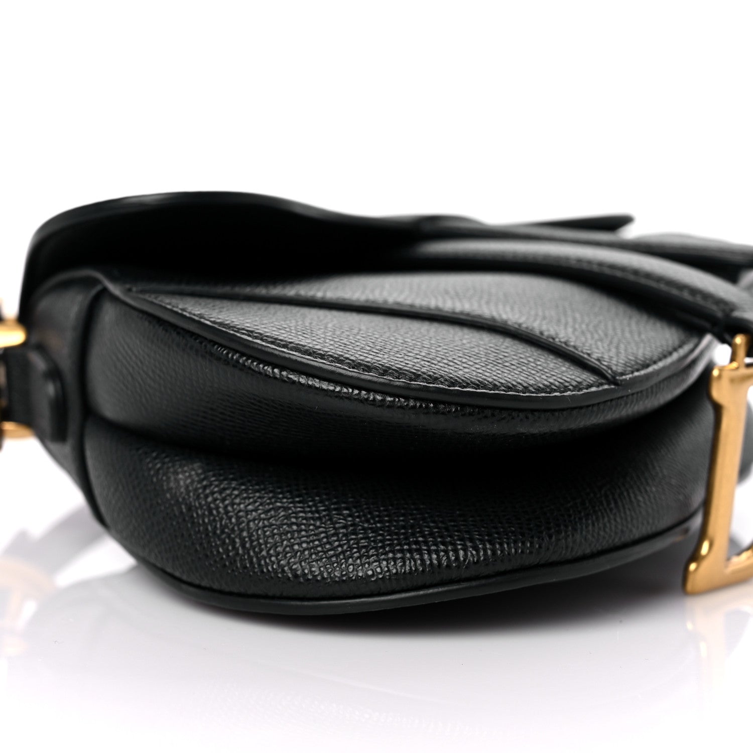 Christian Dior Grained Calfskin Mini Saddle Bag Black 7 of 8