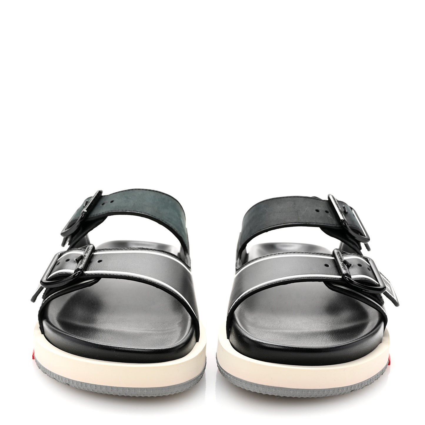 Mix Materials Mens LV Script Trainer Mules 5 Black Multicolor