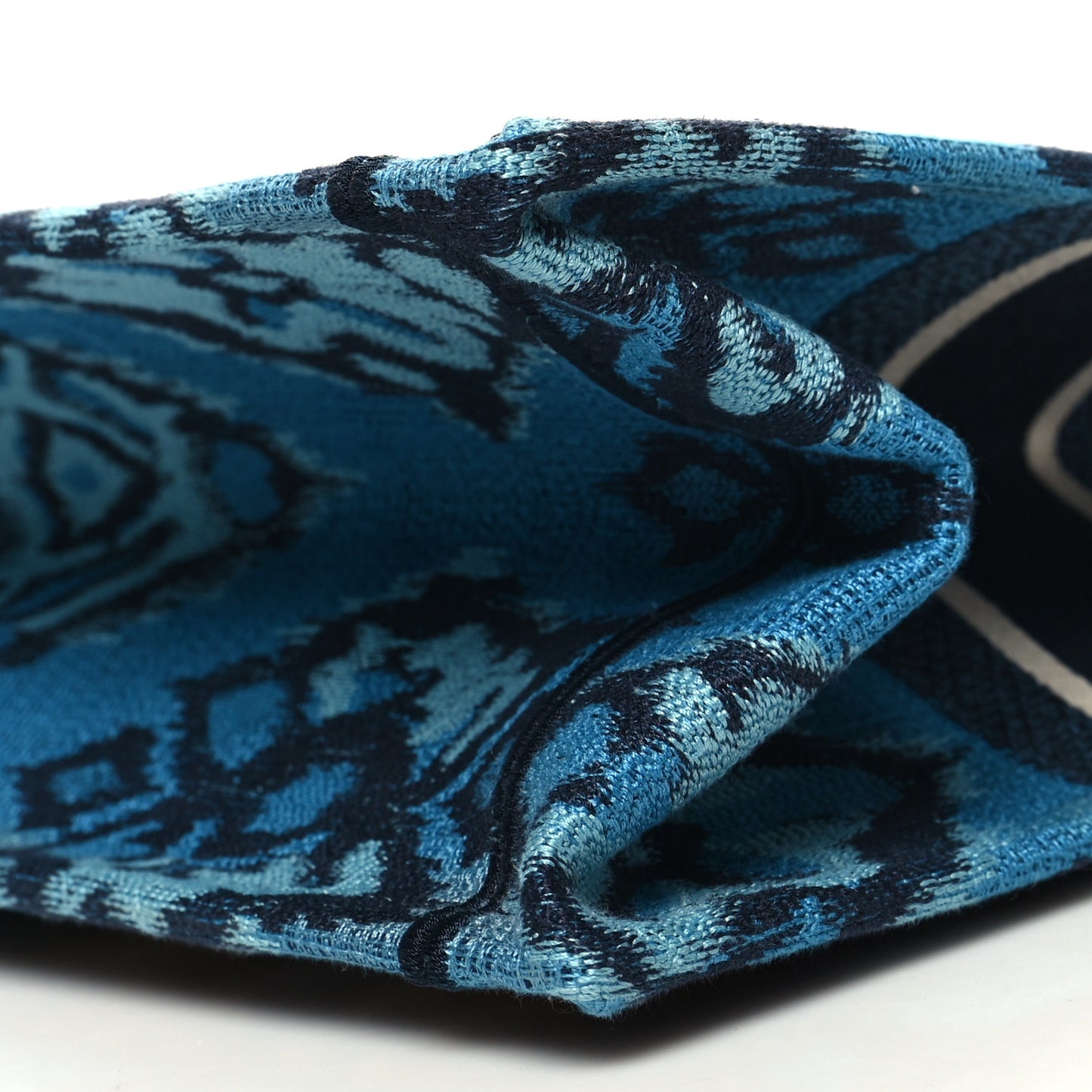 Canvas Embroidered Paisley Medium Book Tote Blue Multicolor