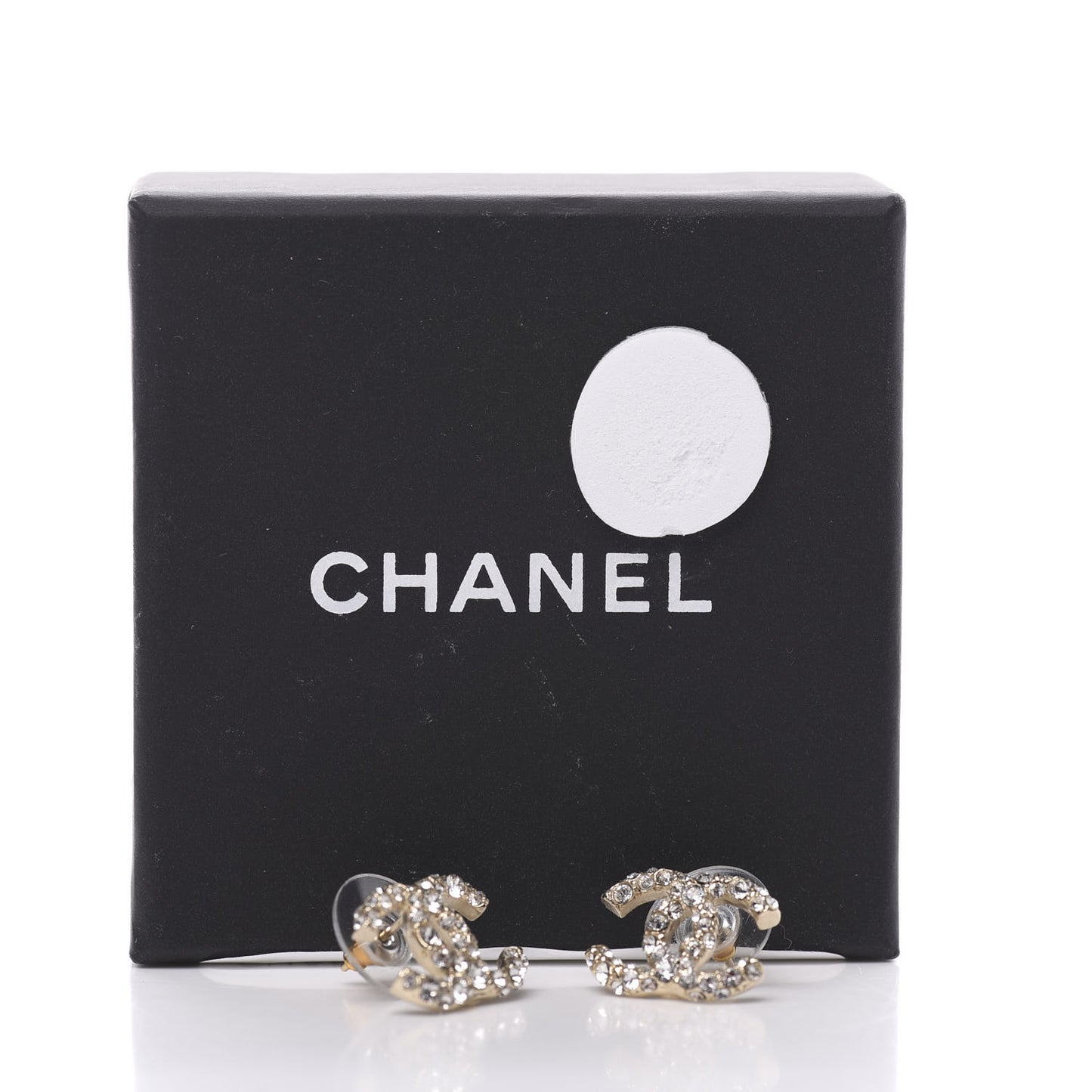 Crystal CC First Class Stud Earrings Gold