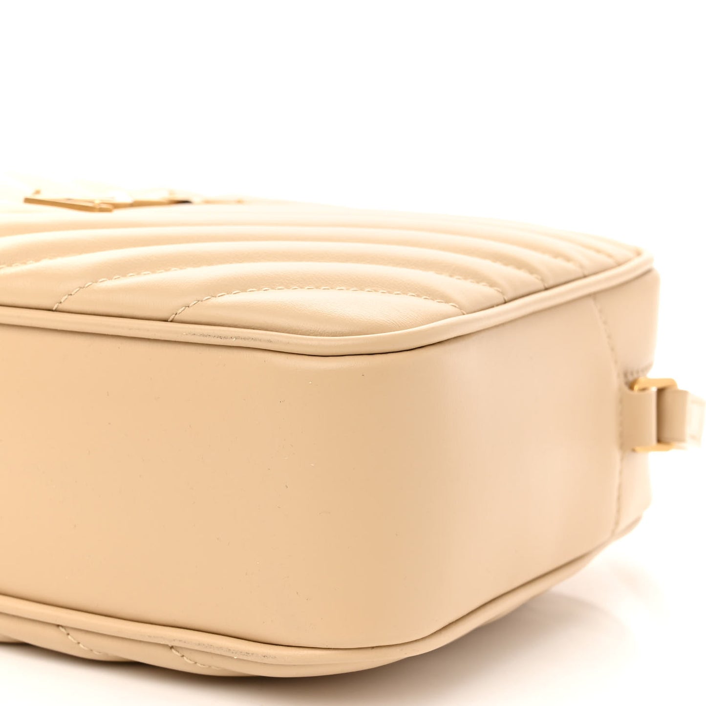 Calfskin Matelasse Monogram Lou Camera Bag Dark Beige