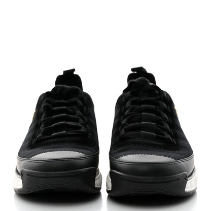 Chanel Velvet Calfskin Mixed Fibers CC Sneakers 38.5 Black 2 of 9