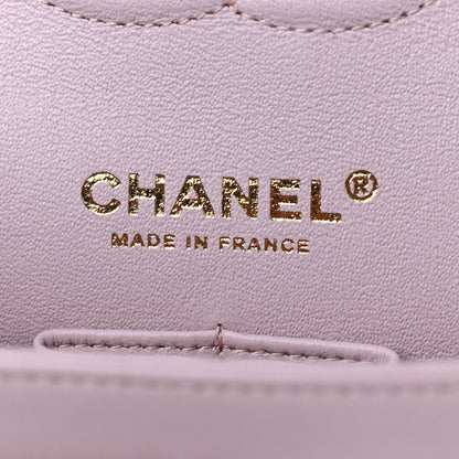 Chanel Lambskin Quilted Medium Double Flap Light Pink 6 of 11