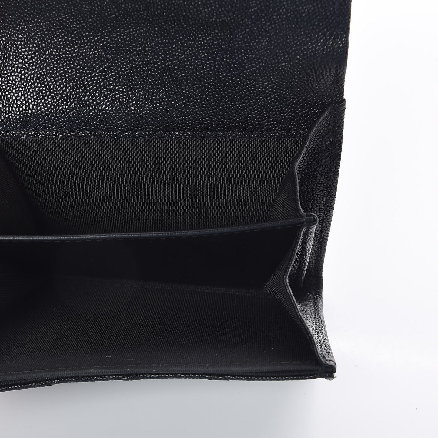 Caviar Quilted Boy Flap Card Holder Black