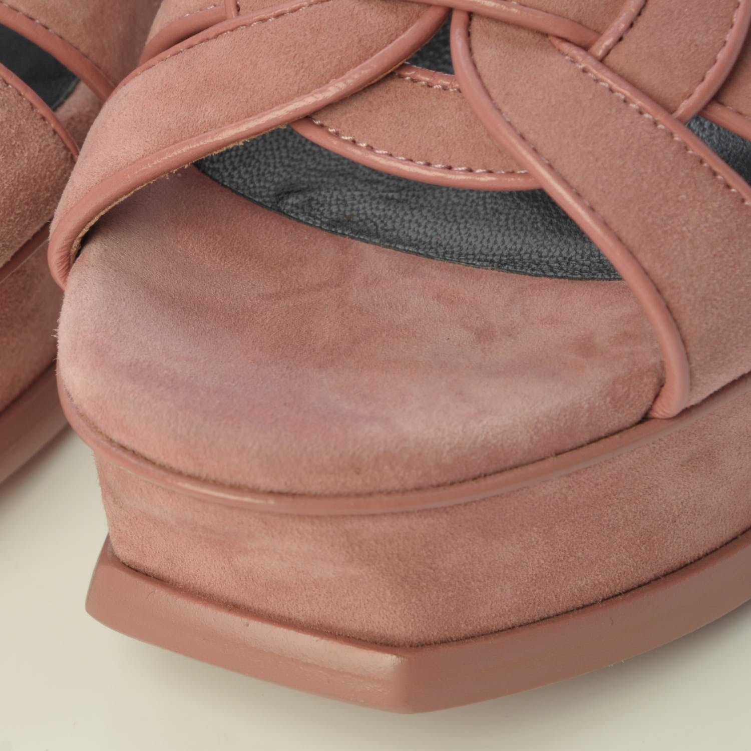 Saint Laurent Suede Tribute 105 Platform Sandals 36.5 Rose Dark 14 of 17