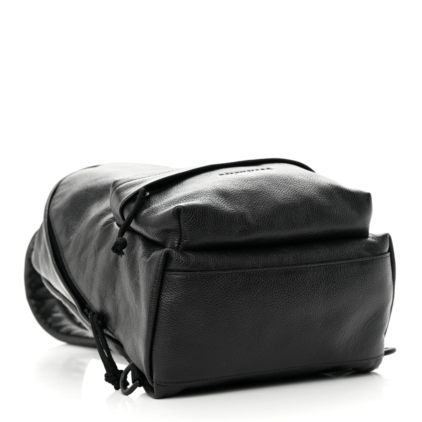 Grained Calfskin Small Explorer Backpack Black