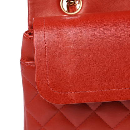Chanel Lambskin Quilted Medium Double Flap Red 15 of 19