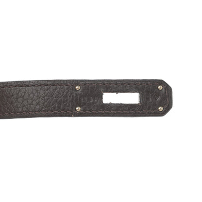 Hermes Taurillon Clemence Jypsiere 28 Chocolate 7 of 11