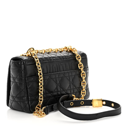Christian Dior Calfskin Cannage Small Caro Bag Black 3 of 10