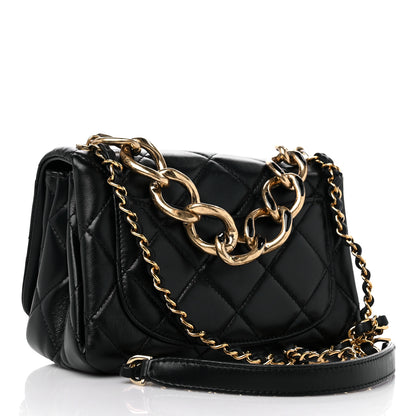 Chanel Lambskin Quilted Small Color Match Flap Black 3 of 13
