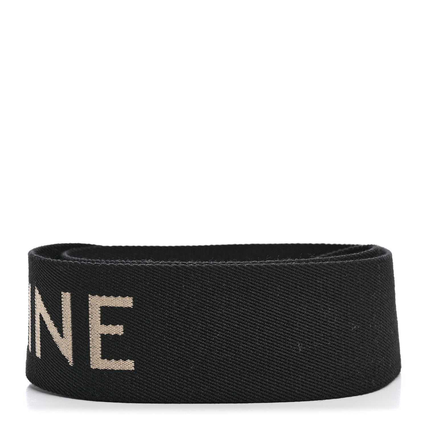 Celine Jacquard Wool Logo Short Strap Black Beige 2 of 6