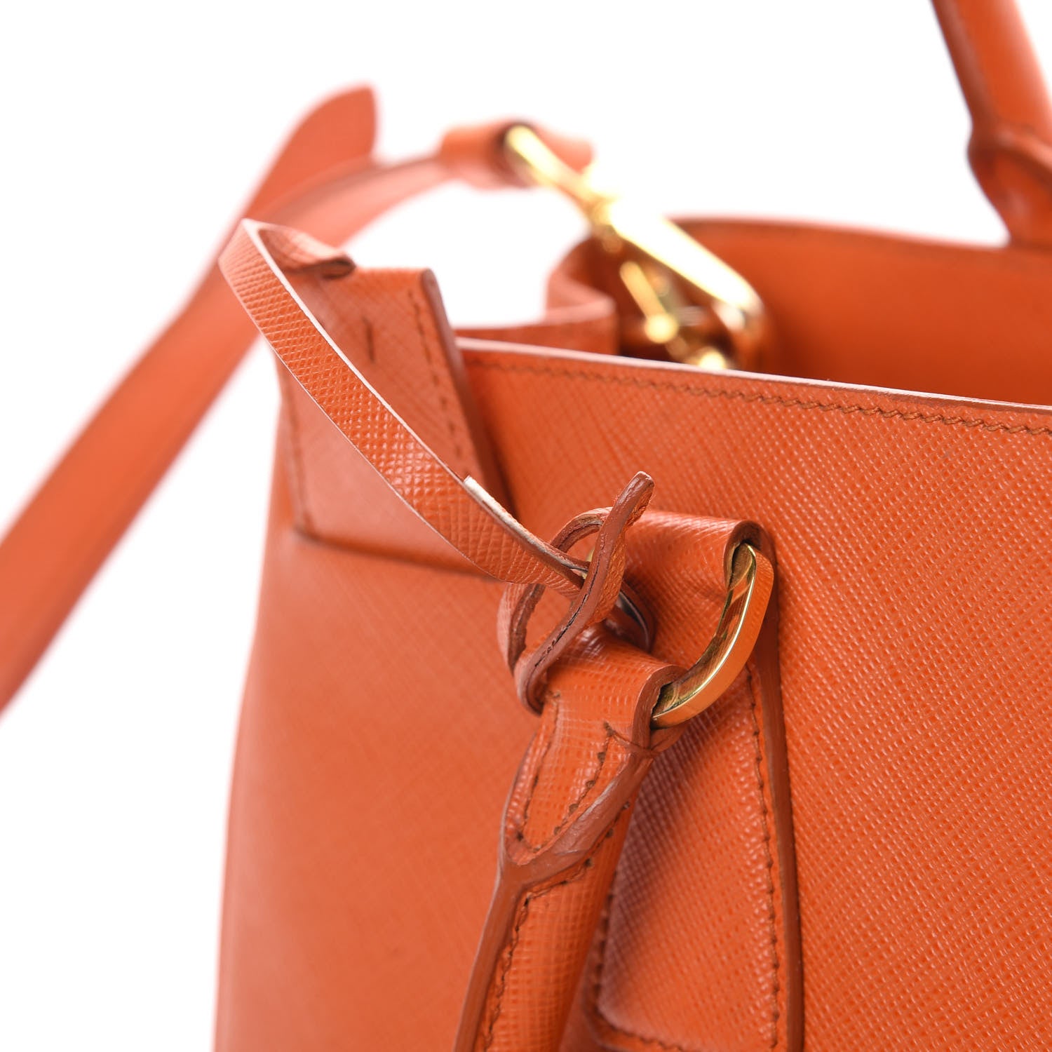 Prada Saffiano Medium Galleria Double Zip Tote Papaya 19 of 20