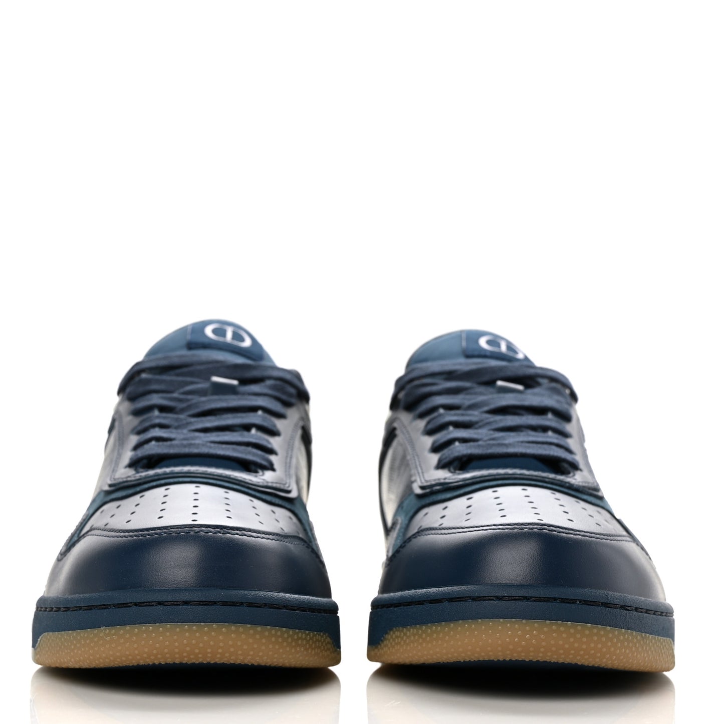 Smooth Calfskin Oblique Galaxy Mens B27 Low Top Sneakers 42 Blue Beige