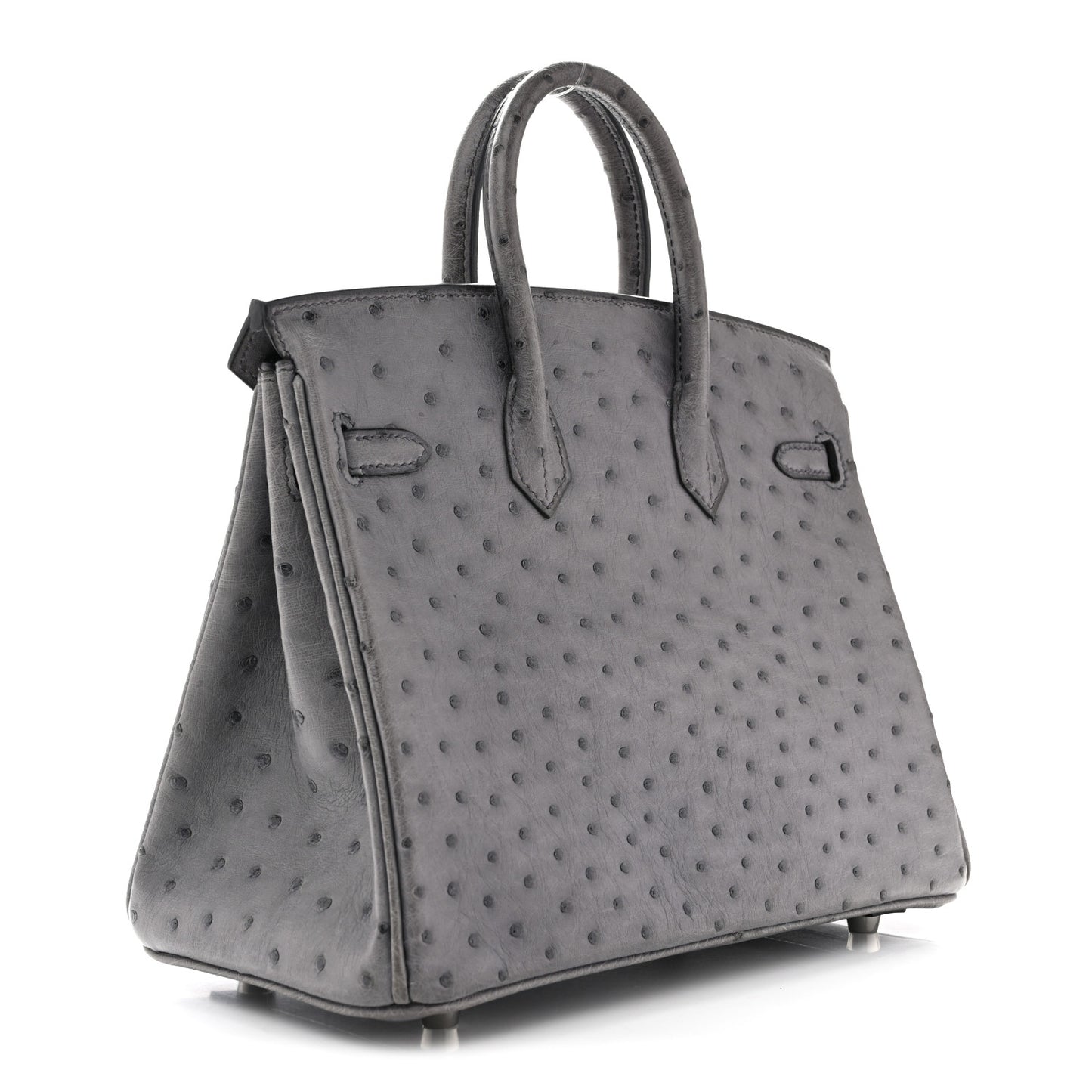 Ostrich Birkin 25 Gris Agate