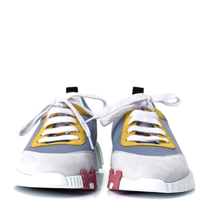 Hermes Technical Canvas Suede Goatskin Bouncing Sneakers 37 2 of 7