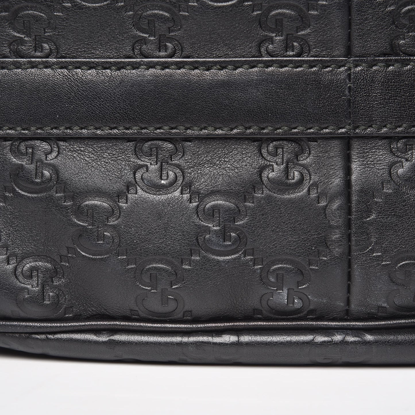 Guccissima Medium GG Twins Hobo Black