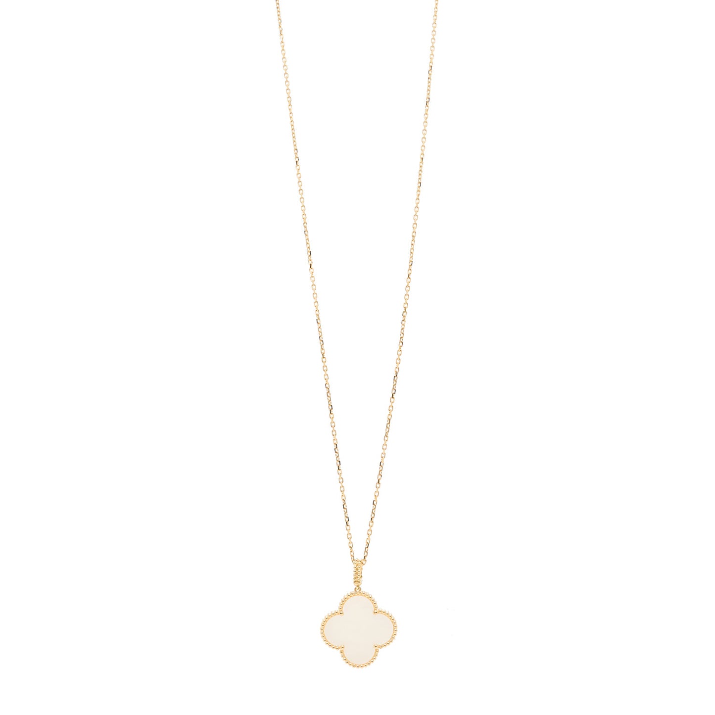 18K Yellow Gold Mother of Pearl Magic Alhambra Long Necklace