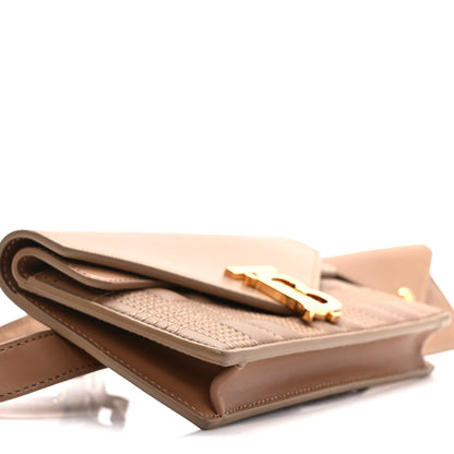 Burberry Smooth Calfskin Quilted Check TB Envelope Belt Bag Tan 6 of 8