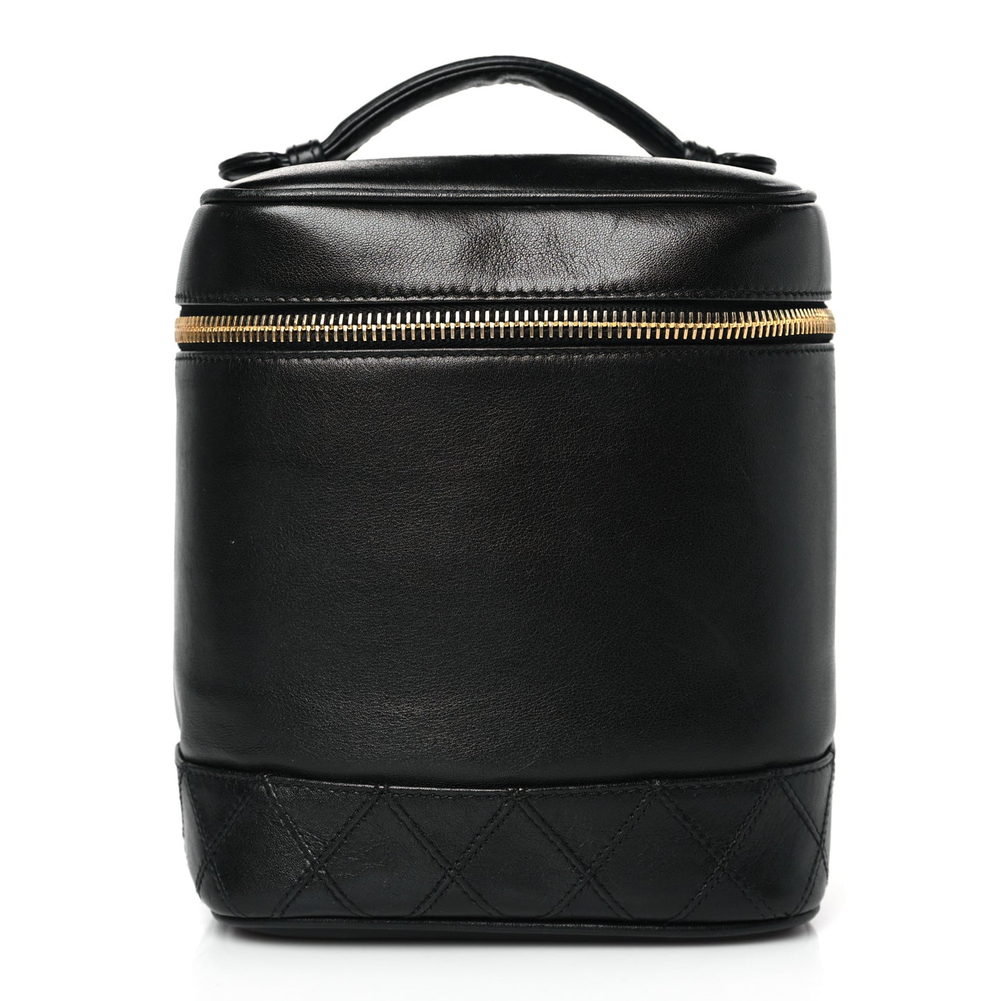 Lambskin Vanity Cosmetic Case Black