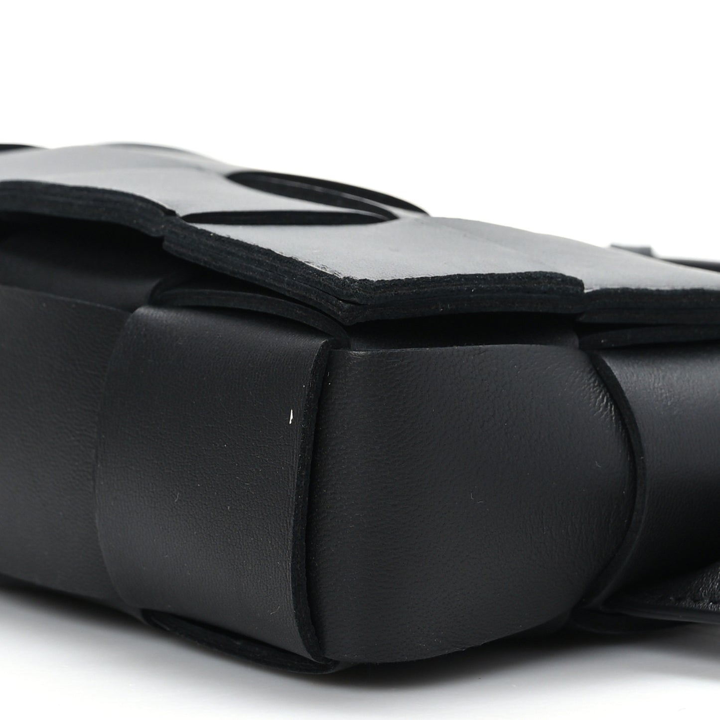 Nappa Maxi Intreccio The Belt Cassette Bag Black