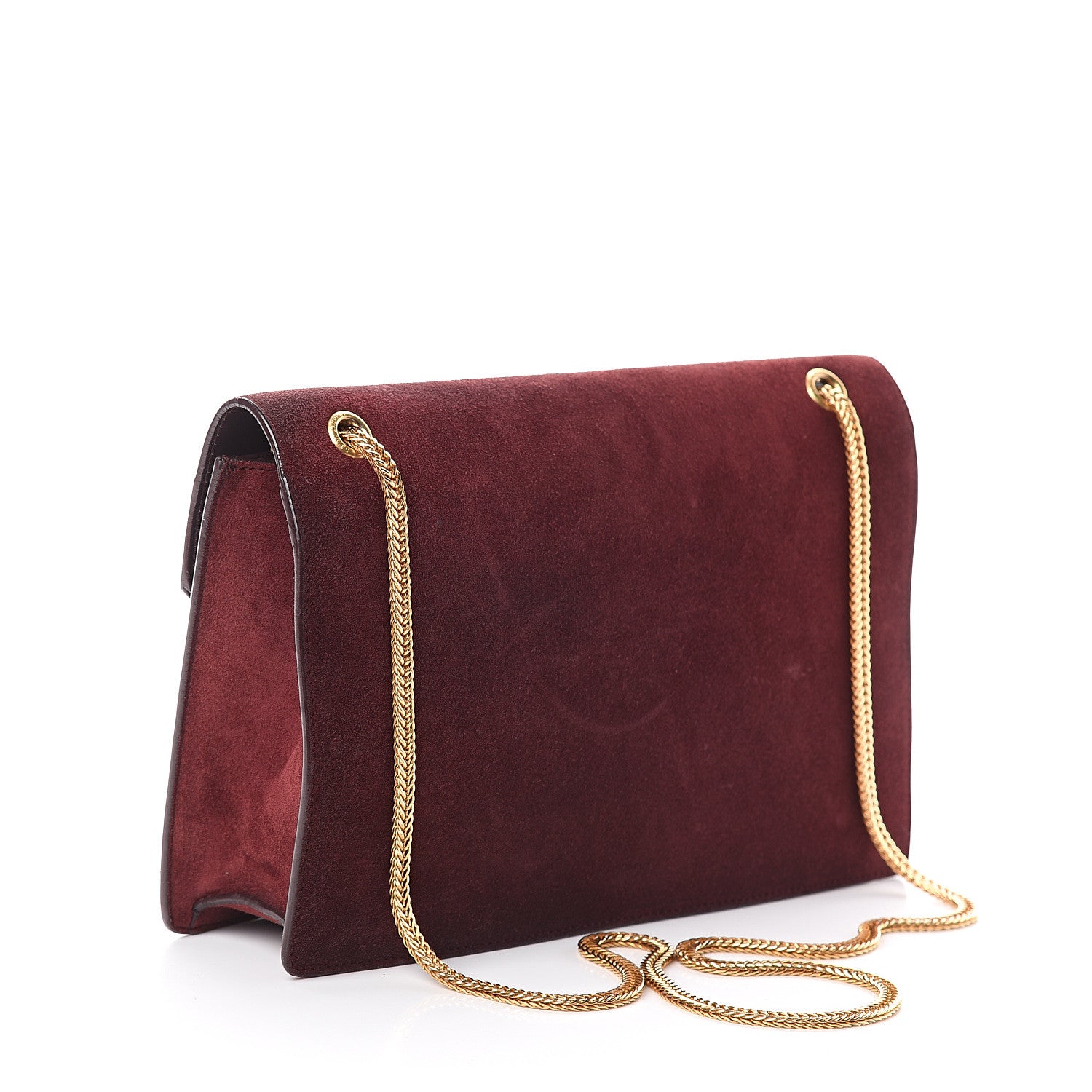 Saint Laurent Suede Medium Betty Burgundy 2 of 7